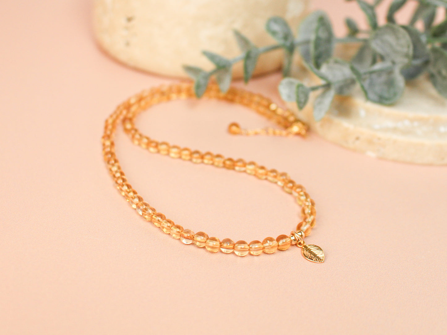 Collier Leaves - Citrine