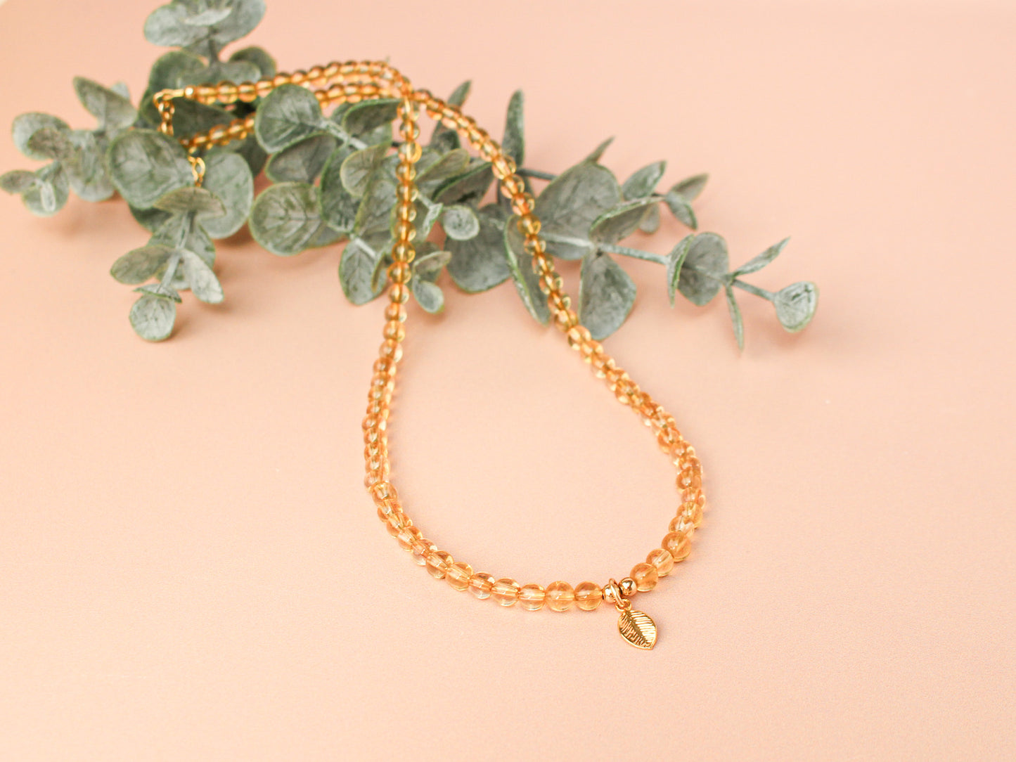 Collier Leaves - Citrine