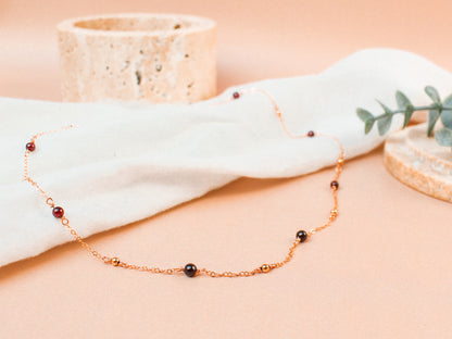 Collier Cora - Grenat