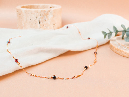 Collier Cora - Grenat