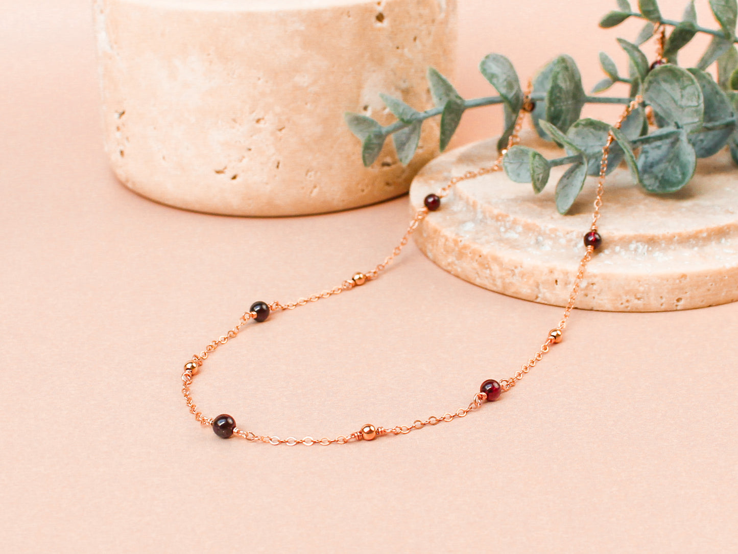 Collier Cora - Grenat