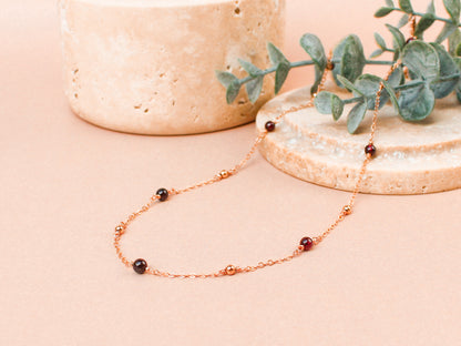 Collier Cora - Grenat