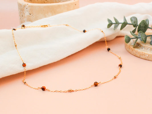 Collier Cora - Oeil de tigre