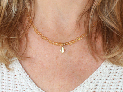 Collier Leaves - Citrine