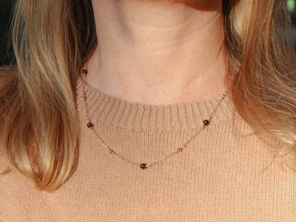 Collier Cora - Grenat
