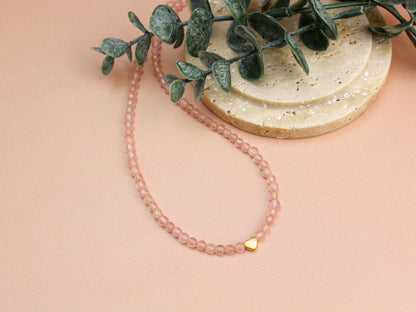 Collier Mia - Quartz rose