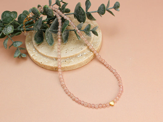 Collier Mia - Quartz rose